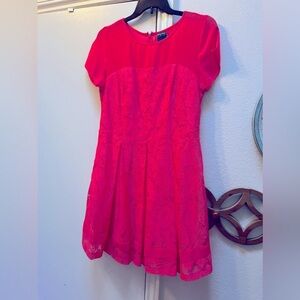💗 Gabby Skye 14 large dillards hot pink dress L lace NEW W/O tags valentines